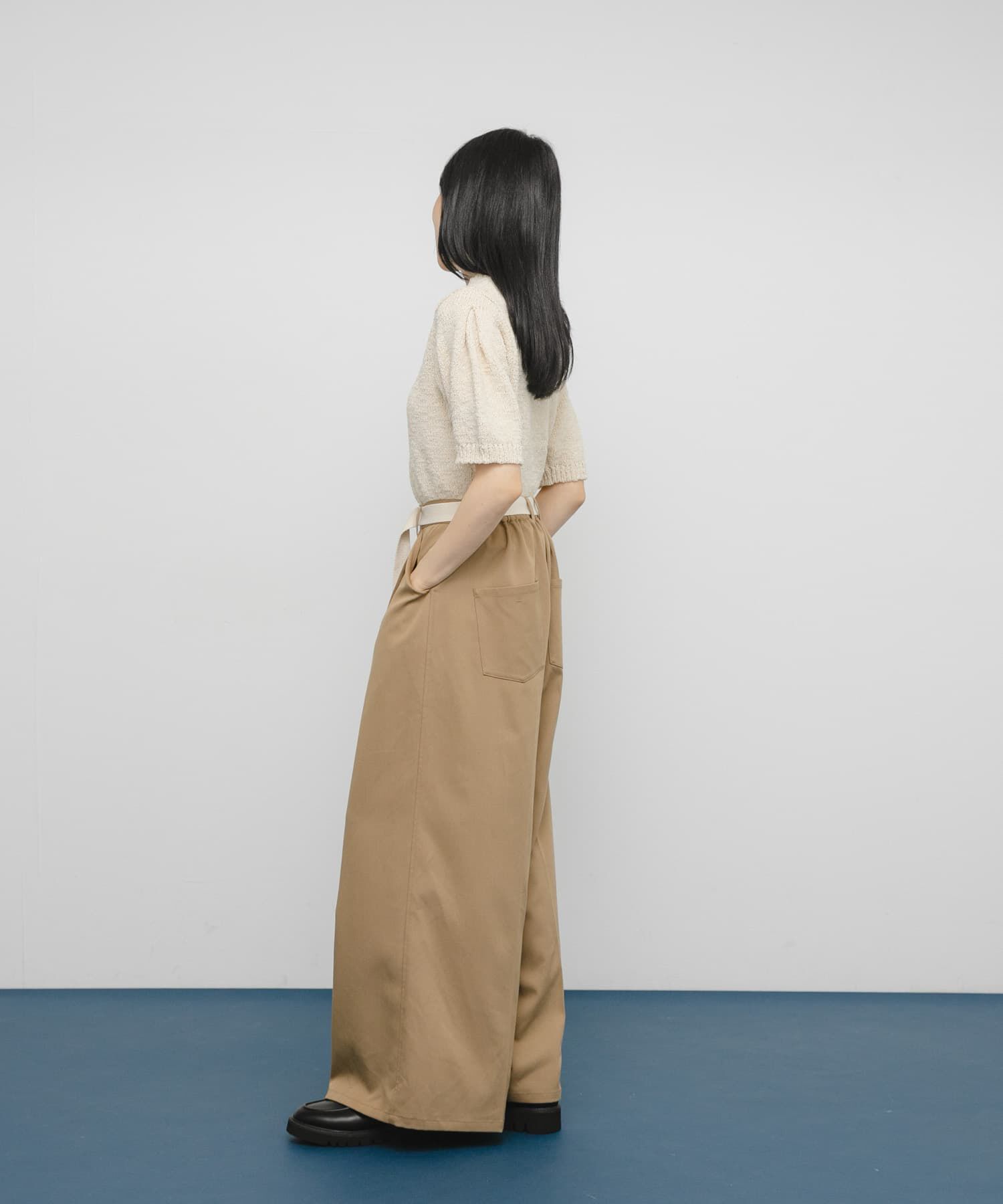  「ハーフスリーブクロップドニット」|ニット・セーター|