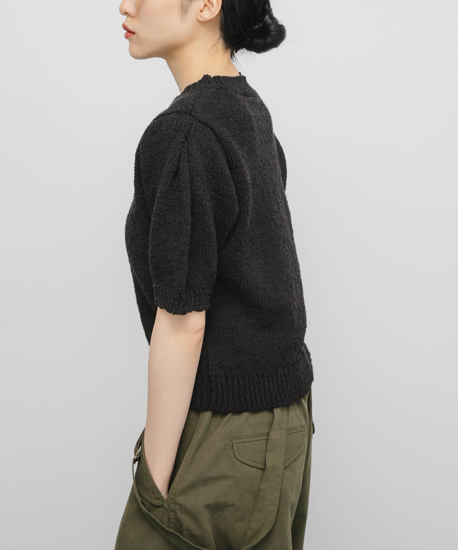  「ハーフスリーブクロップドニット」|ニット・セーター|