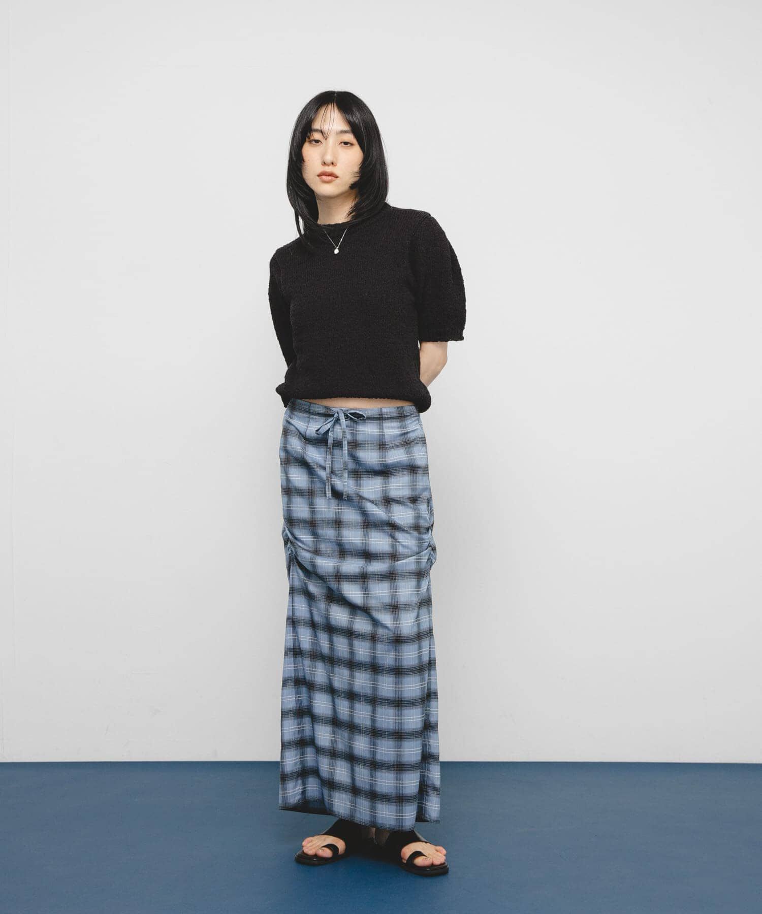  「ハーフスリーブクロップドニット」|ニット・セーター|