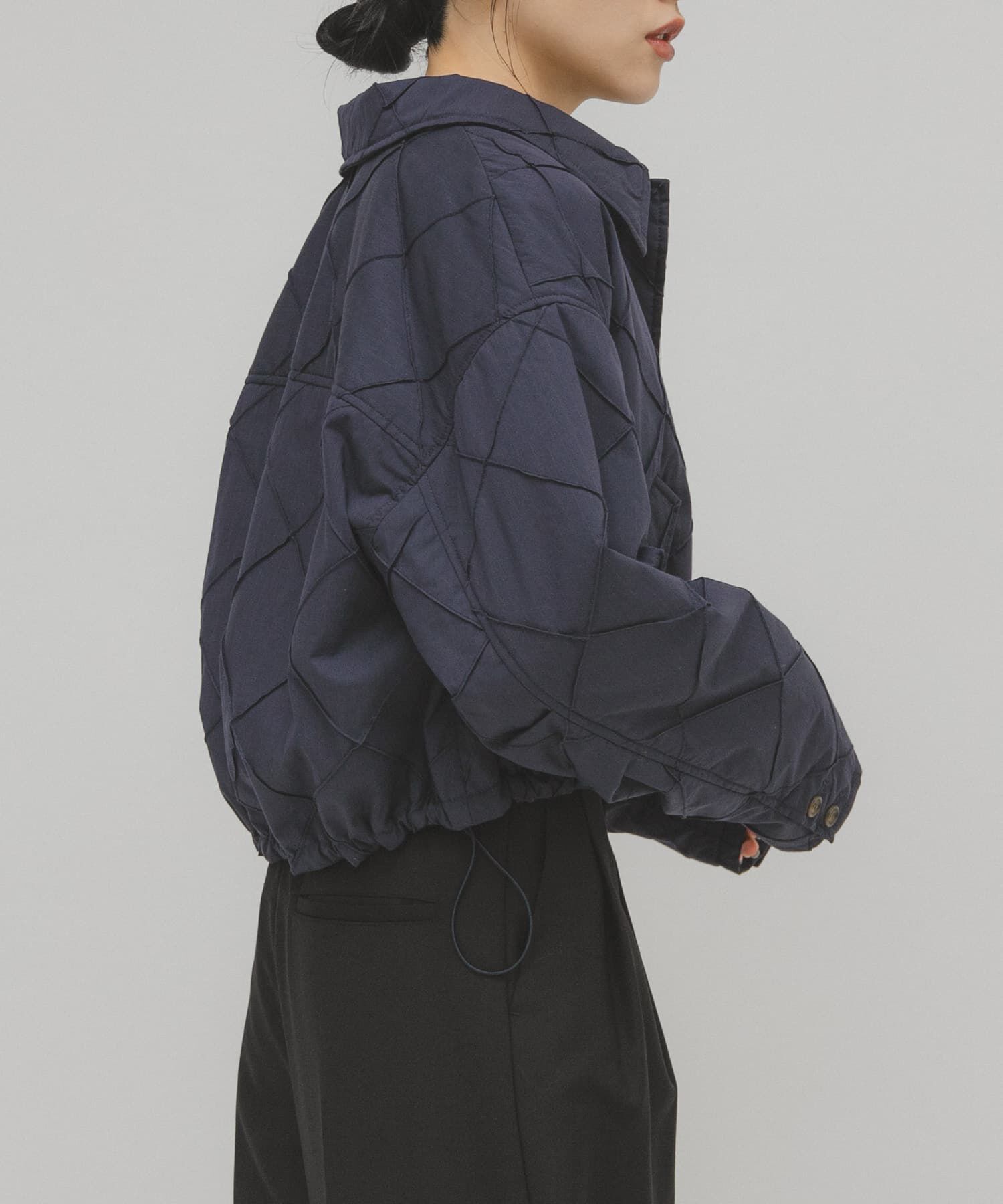  「キルティングシャツブルゾン」|ダウン|