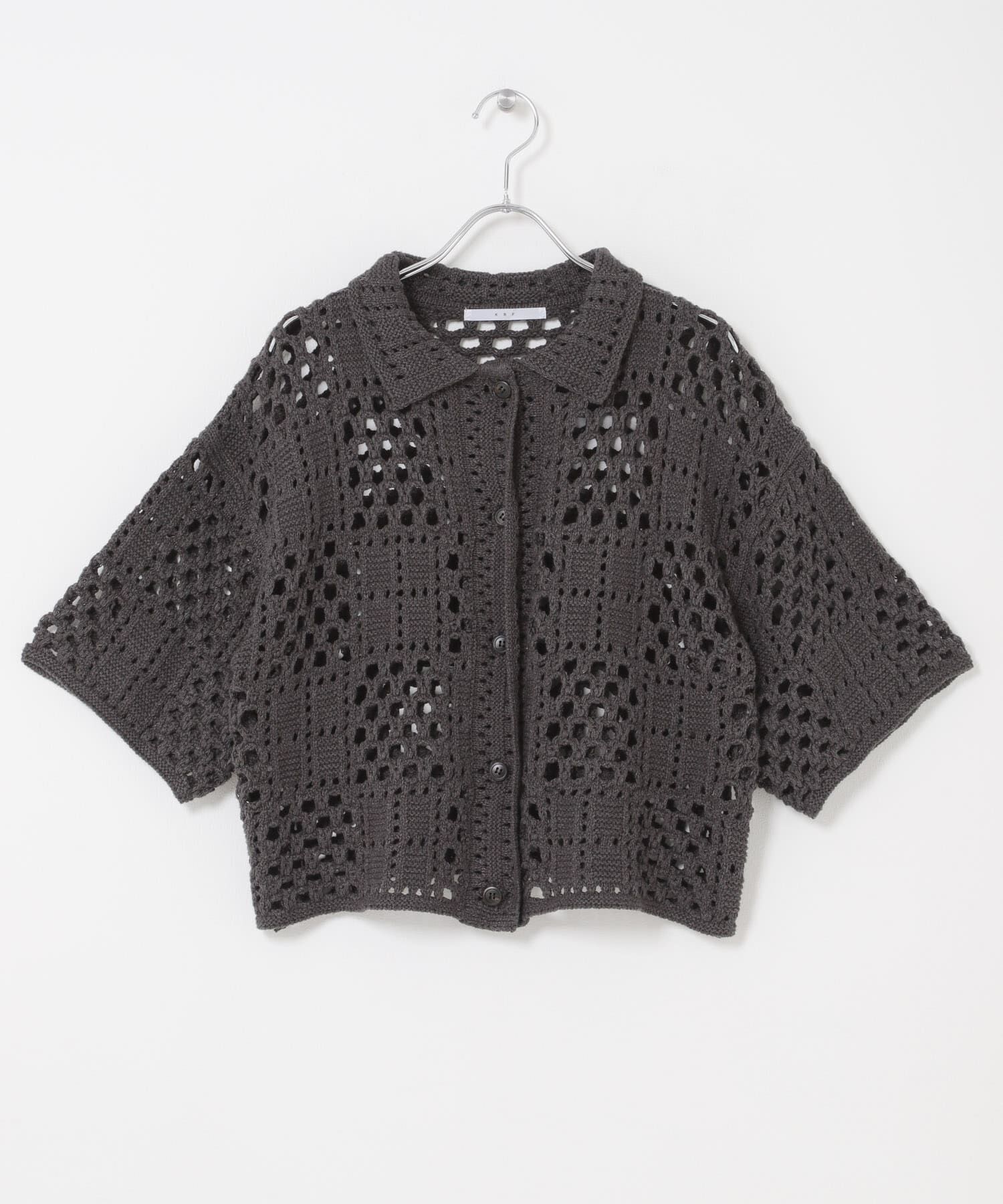  「クロシェニットシャツ」|ニット・セーター|