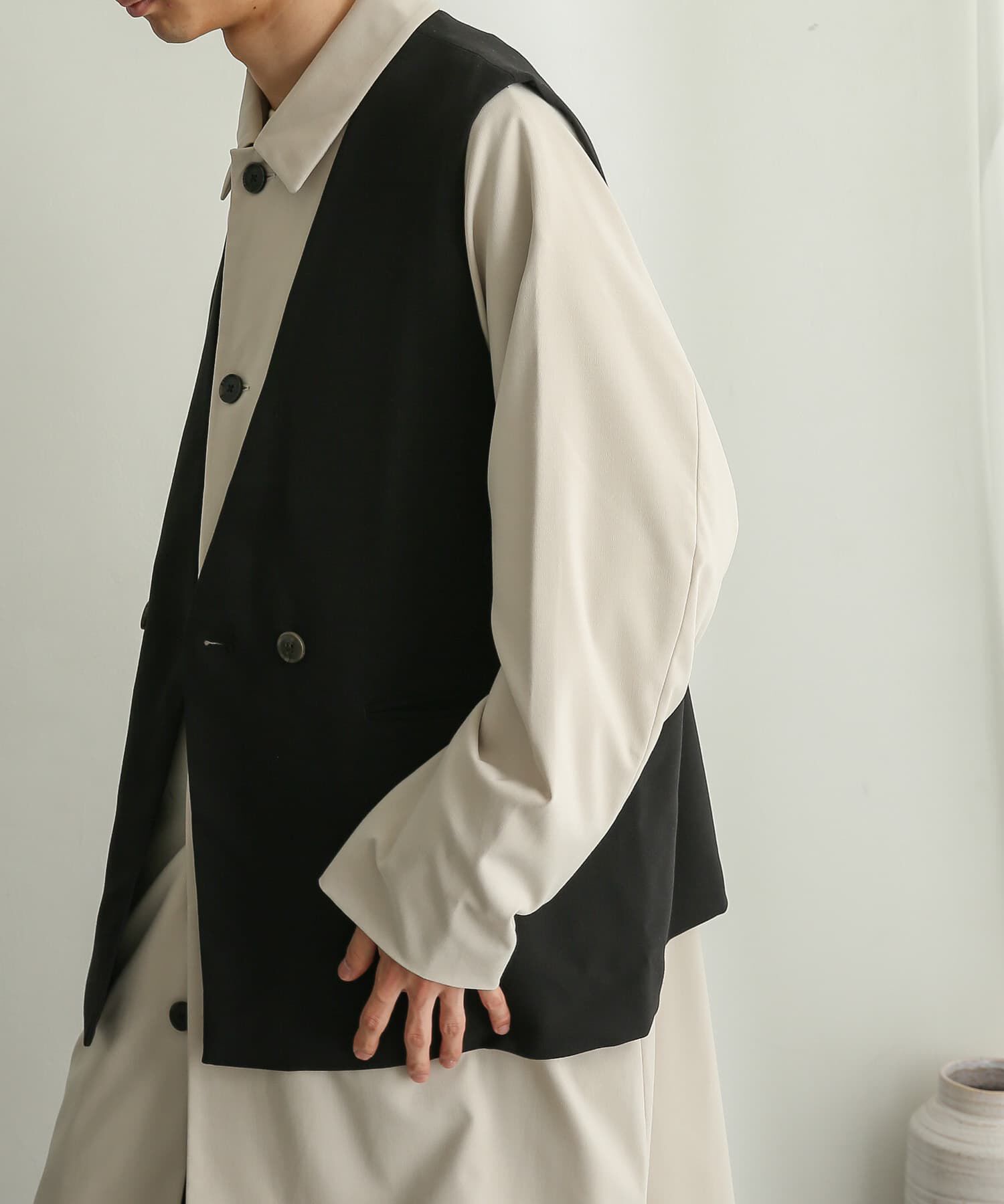 SENSE OF PLACE by URBAN RESEARCH「ダブルテーラードベスト」|ベスト・ジレ|