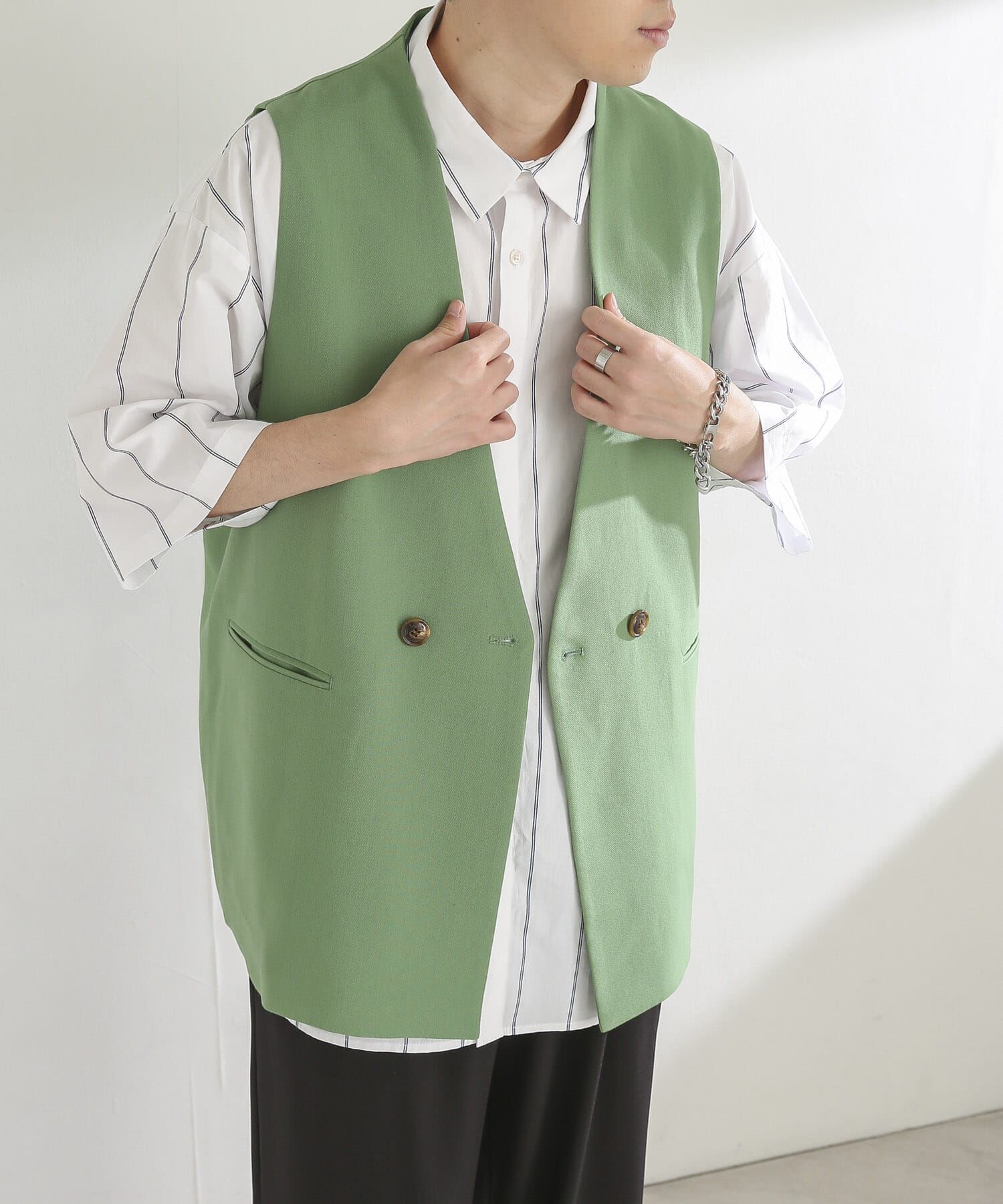 SENSE OF PLACE by URBAN RESEARCH「ダブルテーラードベスト」|ベスト・ジレ|