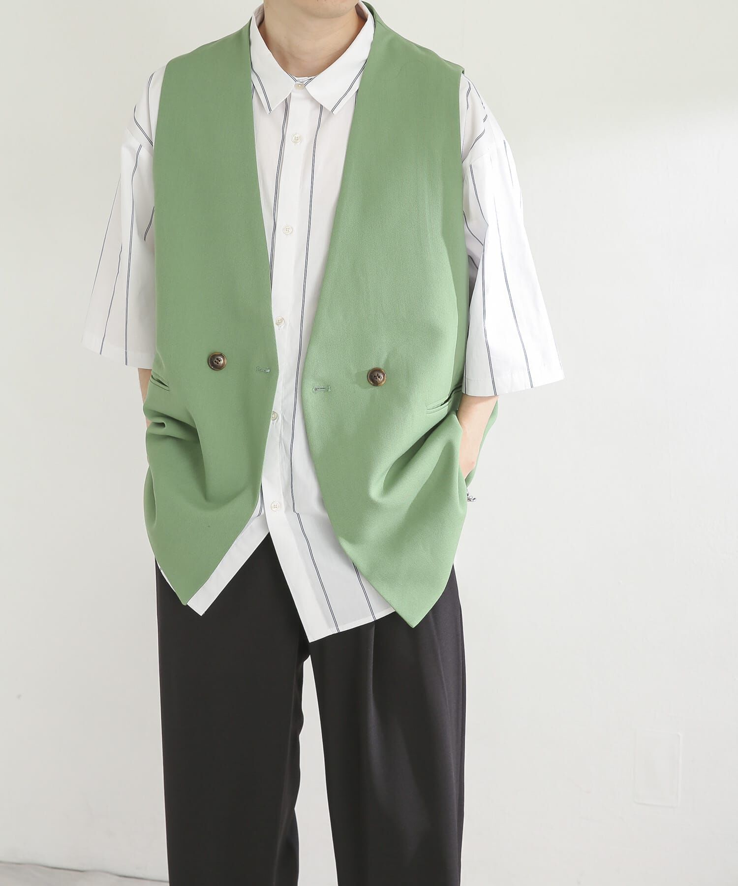 SENSE OF PLACE by URBAN RESEARCH「ダブルテーラードベスト」|ベスト・ジレ|