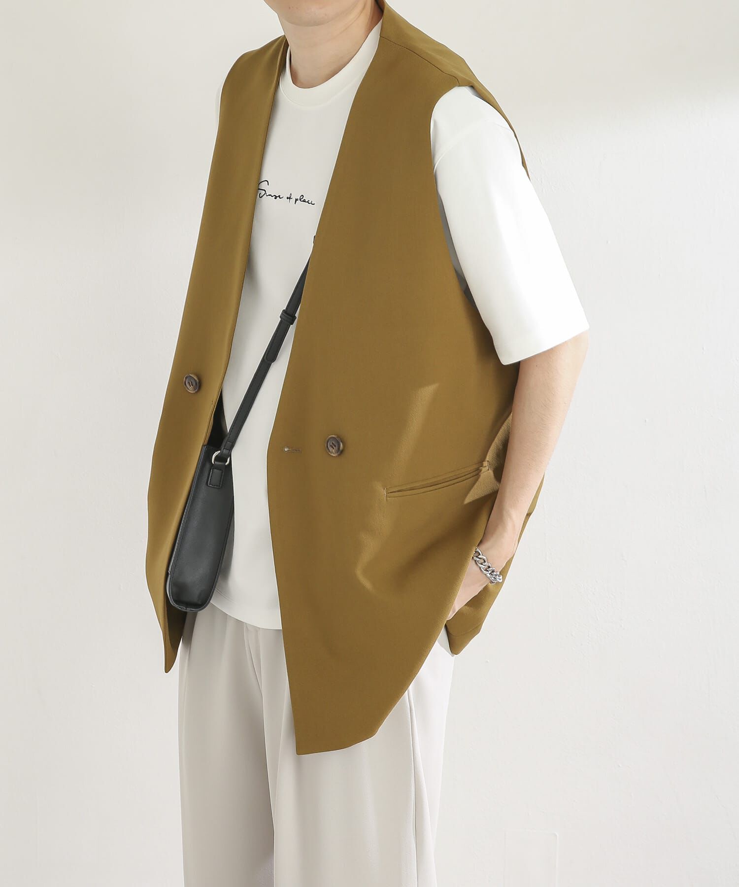 SENSE OF PLACE by URBAN RESEARCH「ダブルテーラードベスト」|ベスト・ジレ|