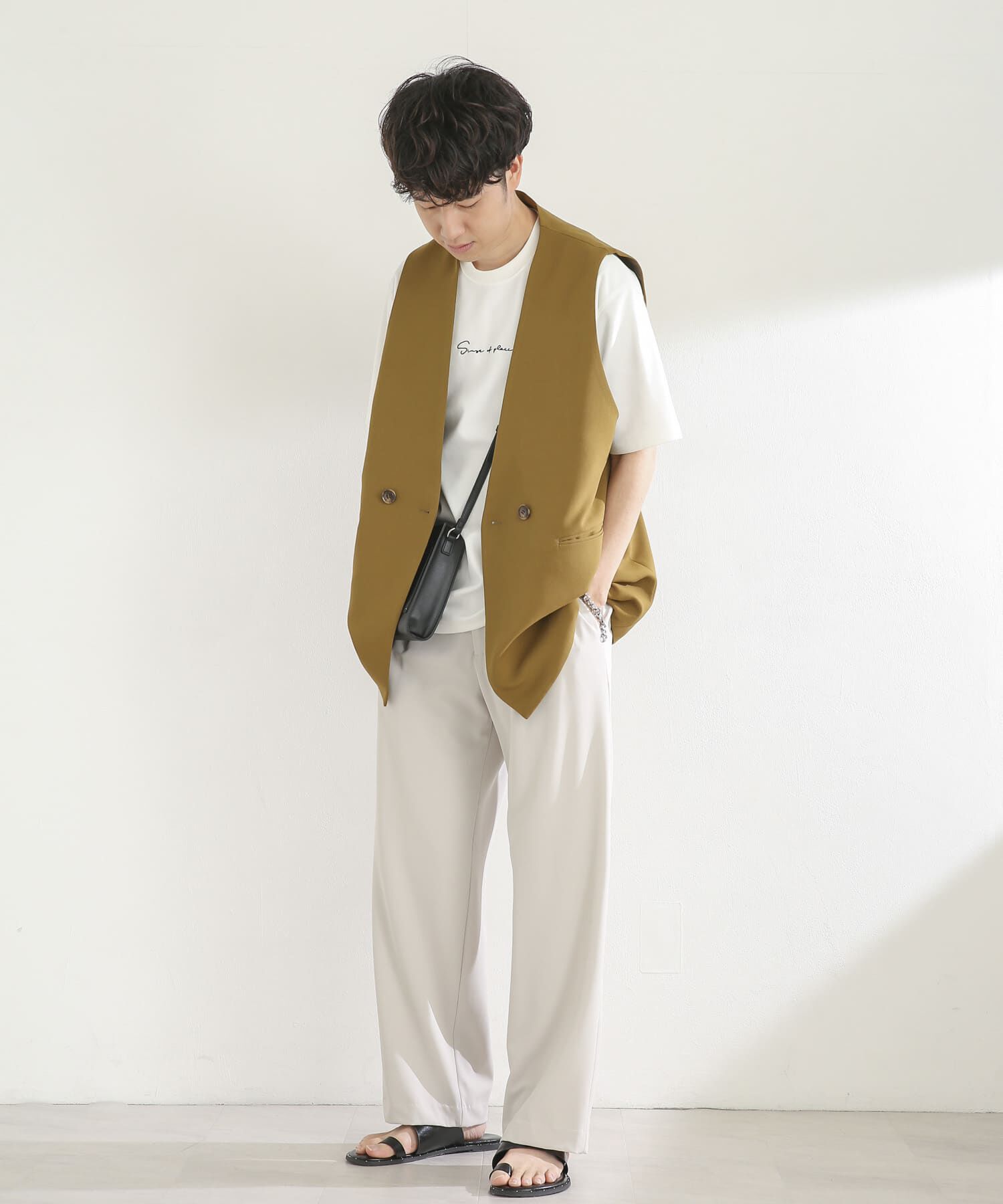 SENSE OF PLACE by URBAN RESEARCH「ダブルテーラードベスト」|ベスト・ジレ|