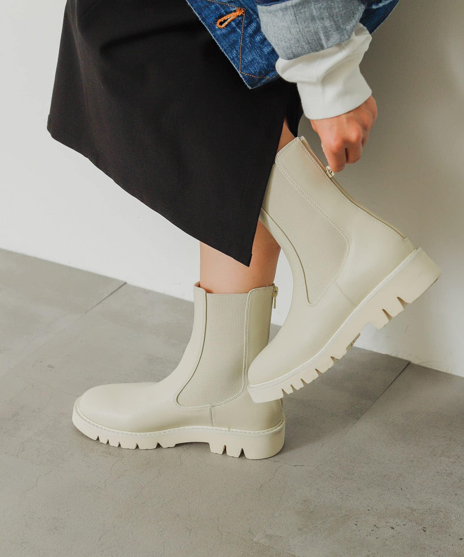 SENSE OF PLACE by URBAN RESEARCH「『軽量ソール採用』トラックソールサイドゴアブーツ」|ショートブーツ|