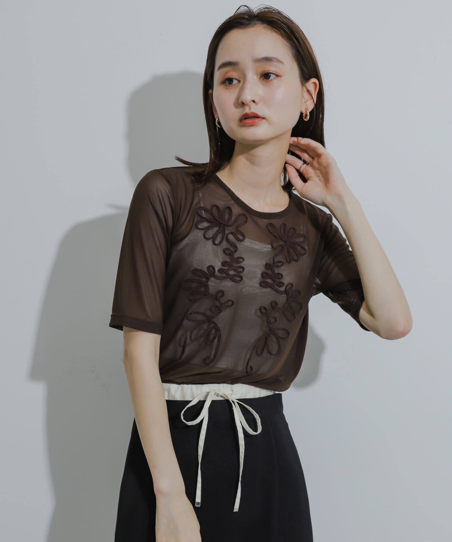 SENSE OF PLACE by URBAN RESEARCH「コードシシュウカットトップ」|Tシャツ・カットソー|