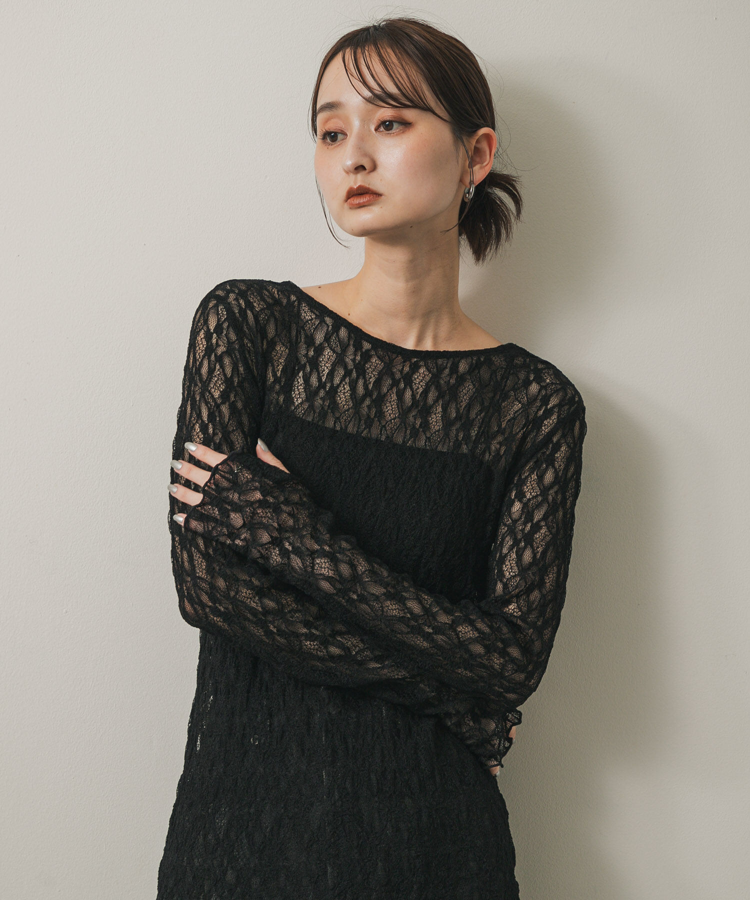 SENSE OF PLACE by URBAN RESEARCH「バックオープンレイヤードレースワンピース」|ワンピース|