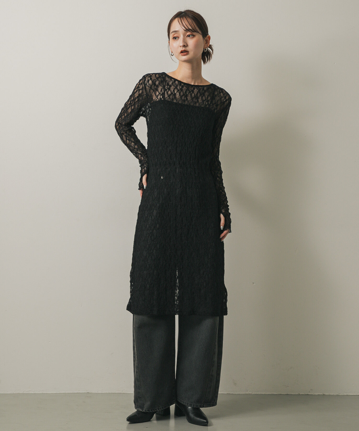 SENSE OF PLACE by URBAN RESEARCH「バックオープンレイヤードレースワンピース」|ワンピース|