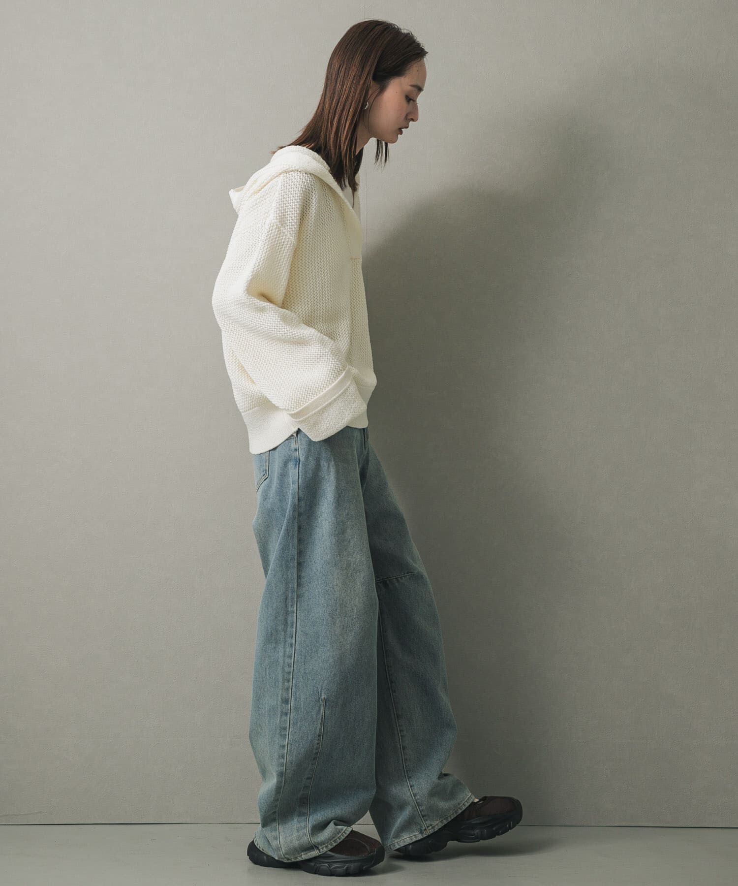 SENSE OF PLACE by URBAN RESEARCH「メッシュフーディーセーター」|ニット・セーター|