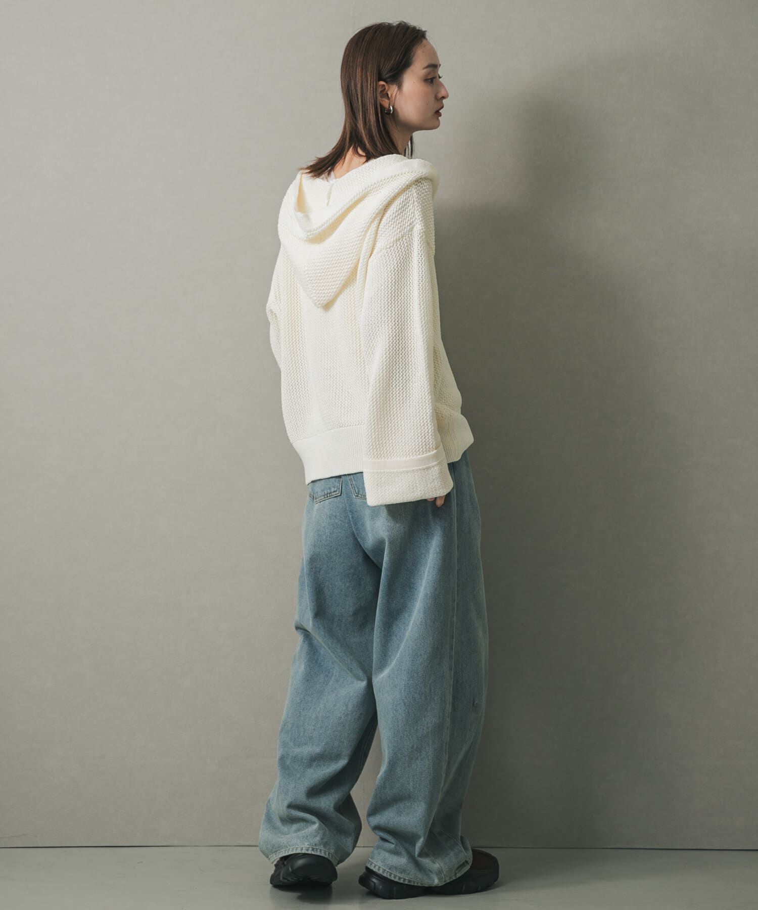 SENSE OF PLACE by URBAN RESEARCH「メッシュフーディーセーター」|ニット・セーター|