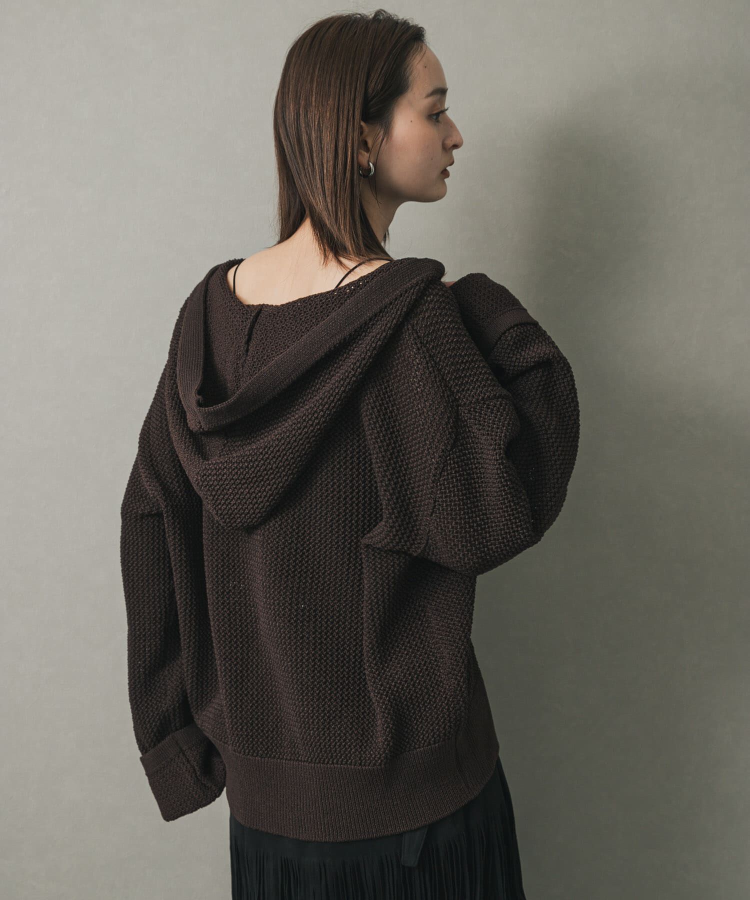 SENSE OF PLACE by URBAN RESEARCH「メッシュフーディーセーター」|ニット・セーター|