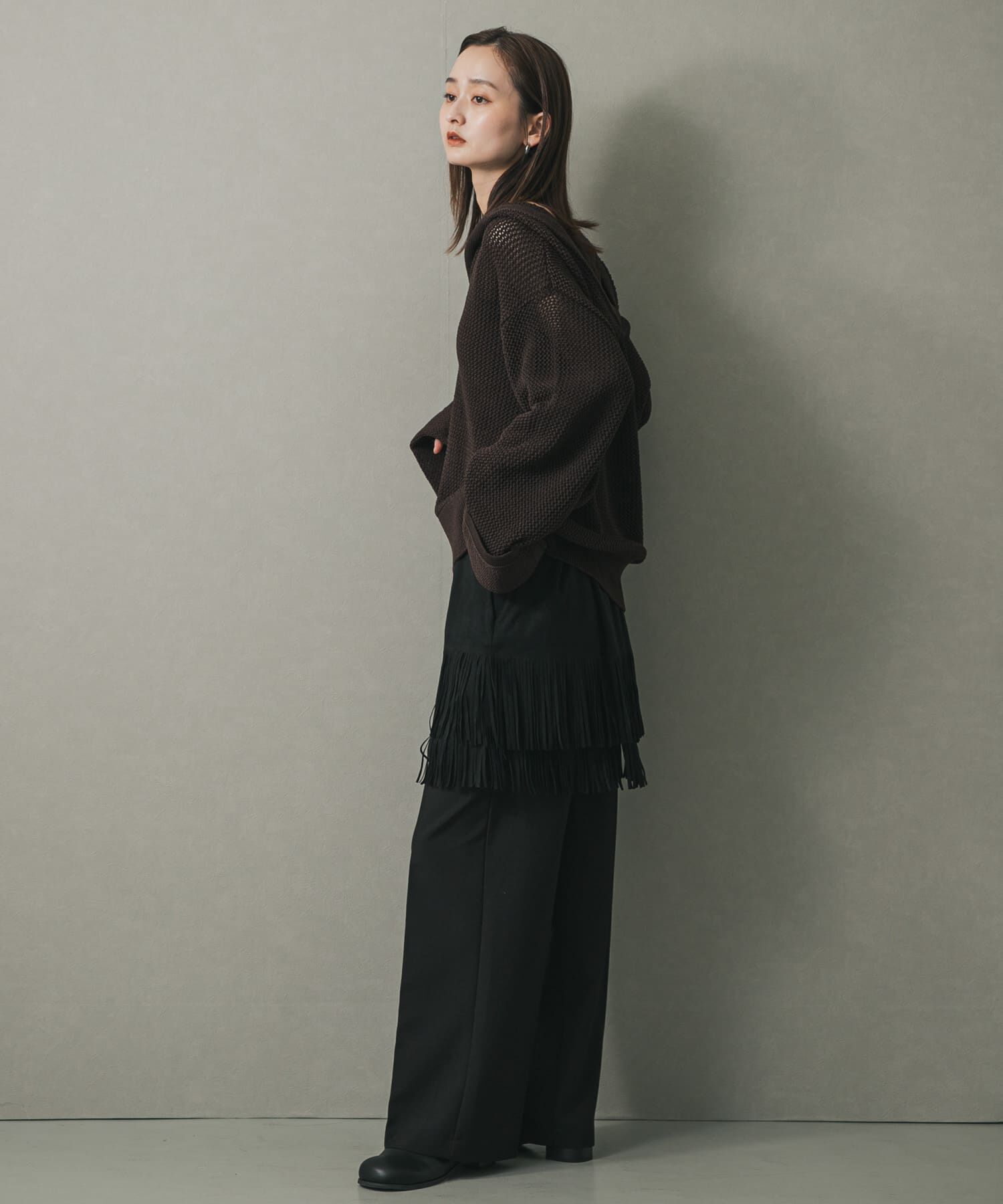 SENSE OF PLACE by URBAN RESEARCH「メッシュフーディーセーター」|ニット・セーター|