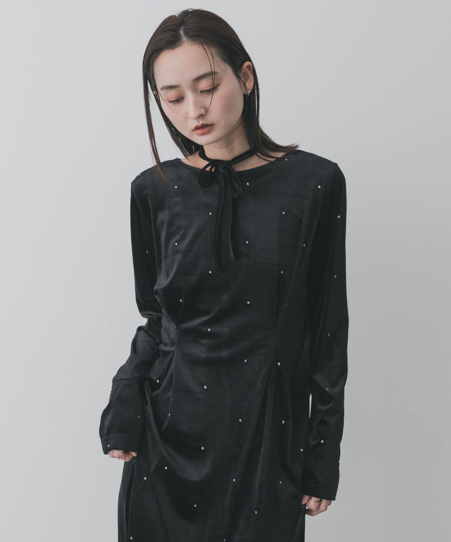 SENSE OF PLACE by URBAN RESEARCH「ドットシシュウベロアワンピース」|ワンピース|