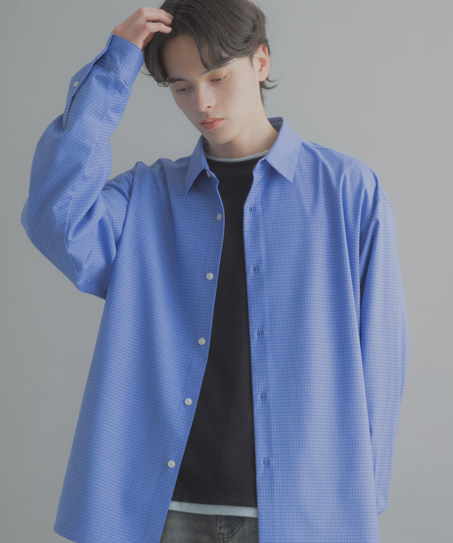 SENSE OF PLACE by URBAN RESEARCH「マイクロチェックレギュラーカラーシャツ」|シャツ・ブラウス|