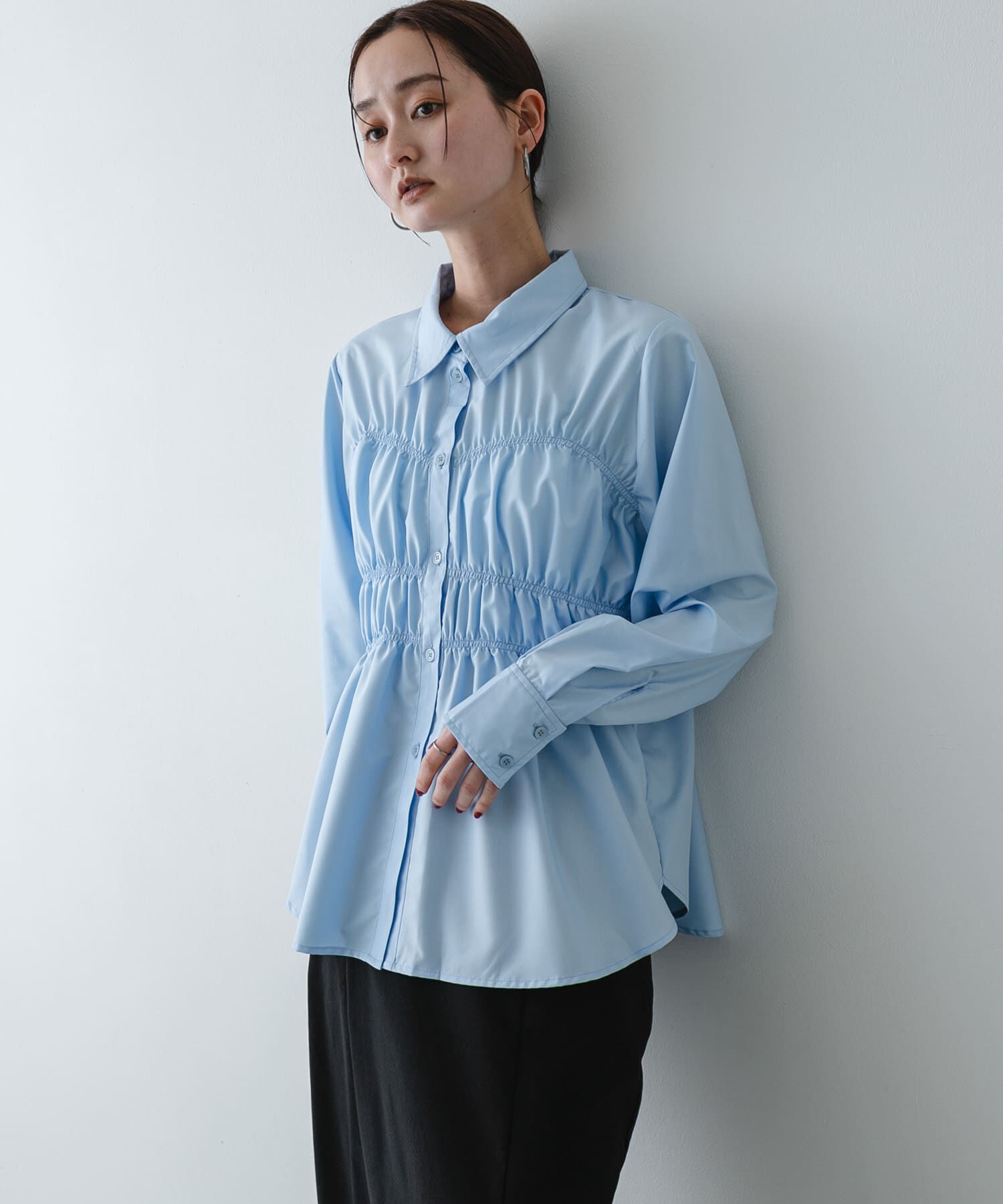 SENSE OF PLACE by URBAN RESEARCH「シャーリングデザインシャツ」|シャツ・ブラウス|