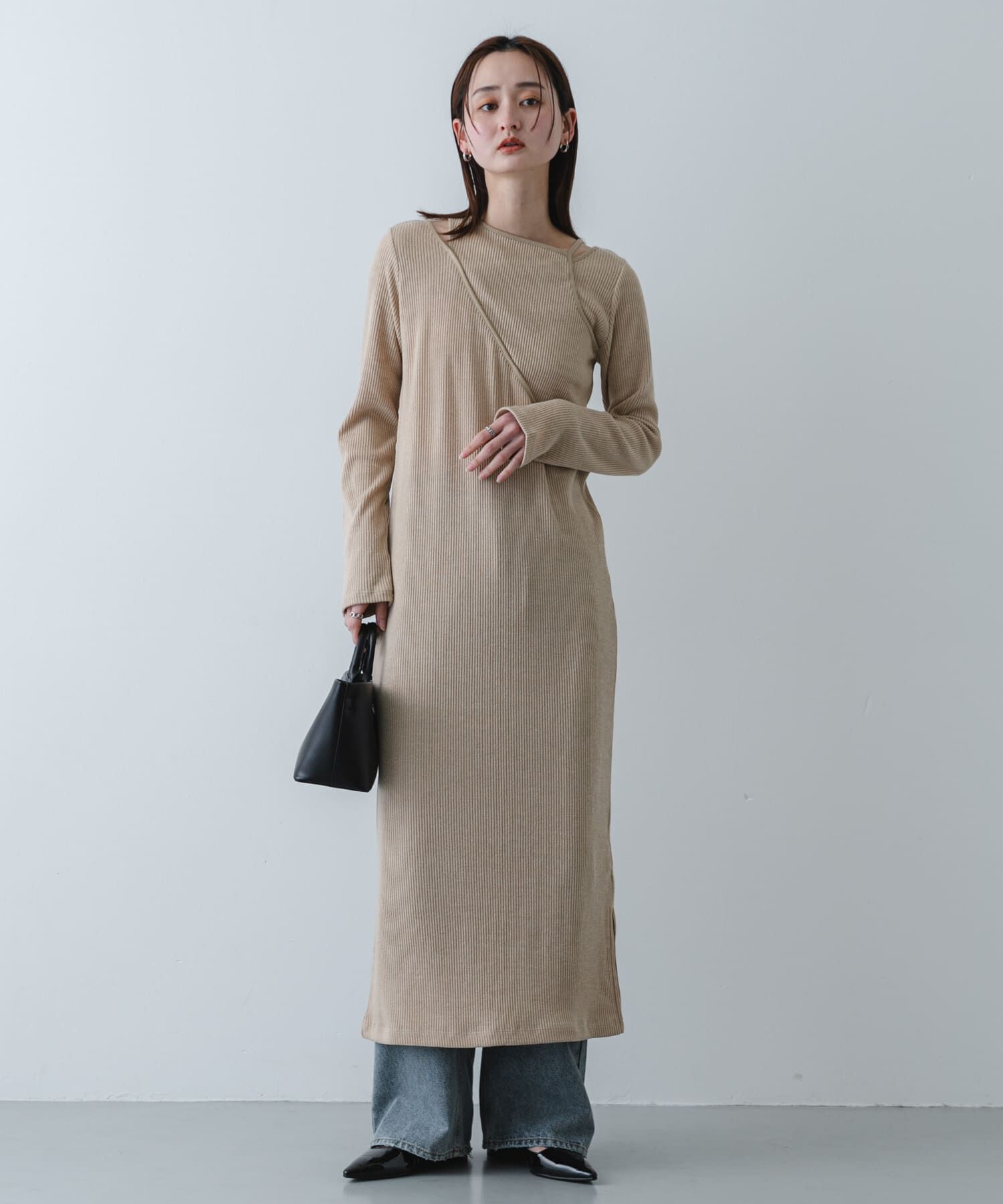 SENSE OF PLACE by URBAN RESEARCH「レイヤードデザインリブワンピース」|ワンピース|