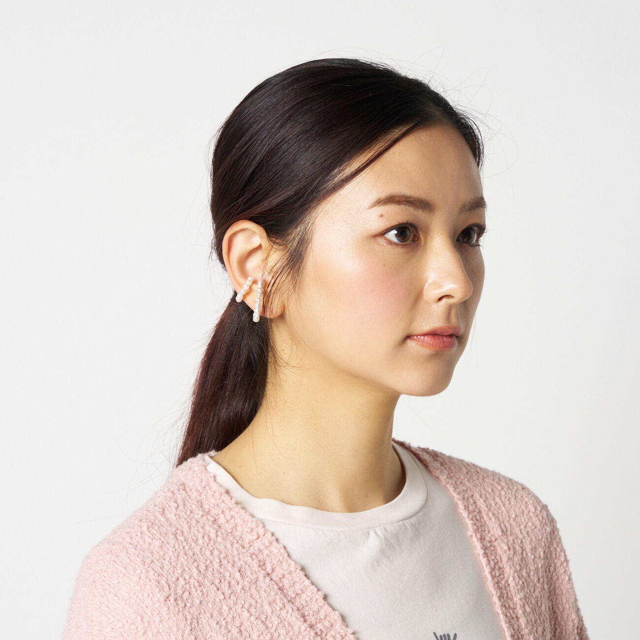  「Saskia Diez FW PEARL EARCUFF DOUBLE」|ピアス|