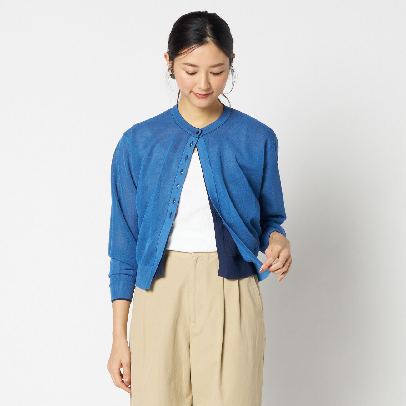 HELIOPOLE「HELIOPOLE LAYERED KNIT REVERSIBLE GARDIGAN」|ニット・セーター|