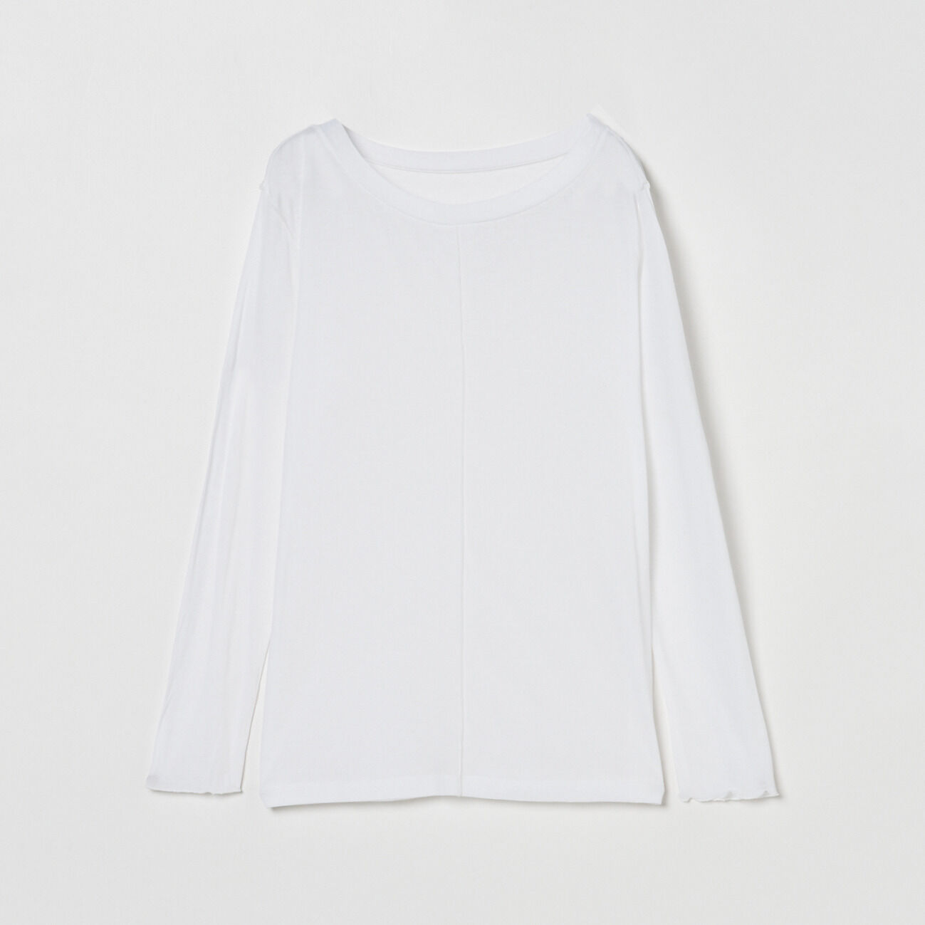 HELIOPOLE「HELIOPOLE 【smooth skin series】wide crew neck」|Tシャツ・カットソー|アイボリー
