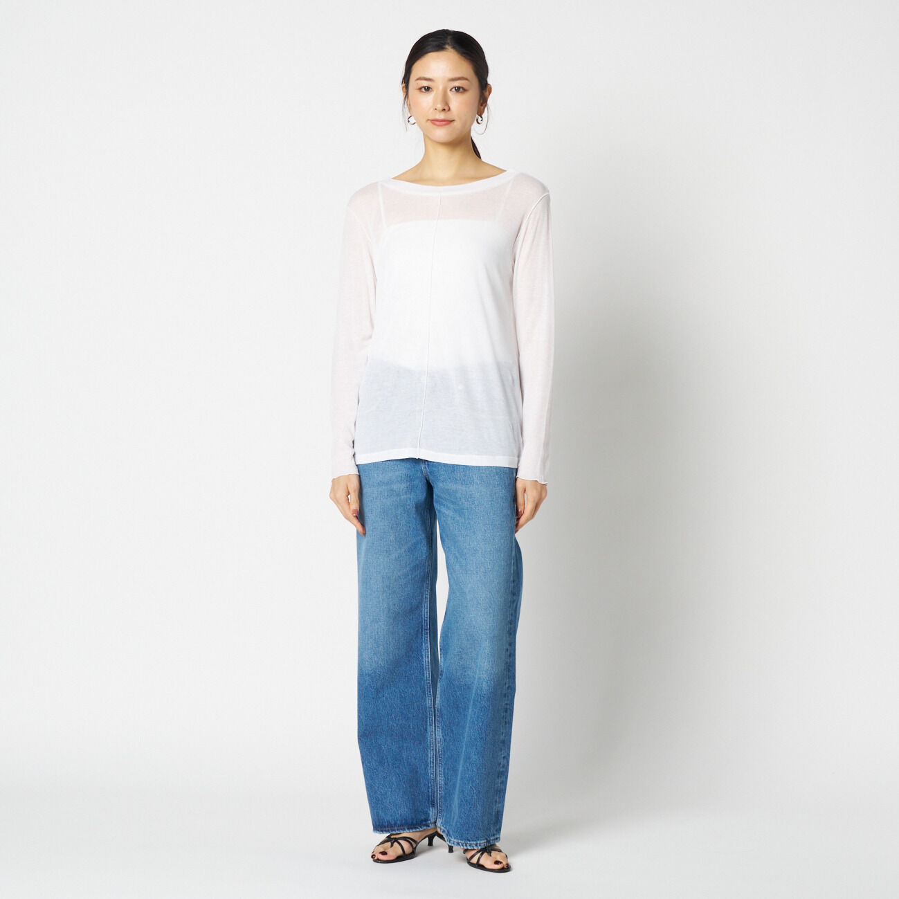 HELIOPOLE「HELIOPOLE 【smooth skin series】wide crew neck」|Tシャツ・カットソー|