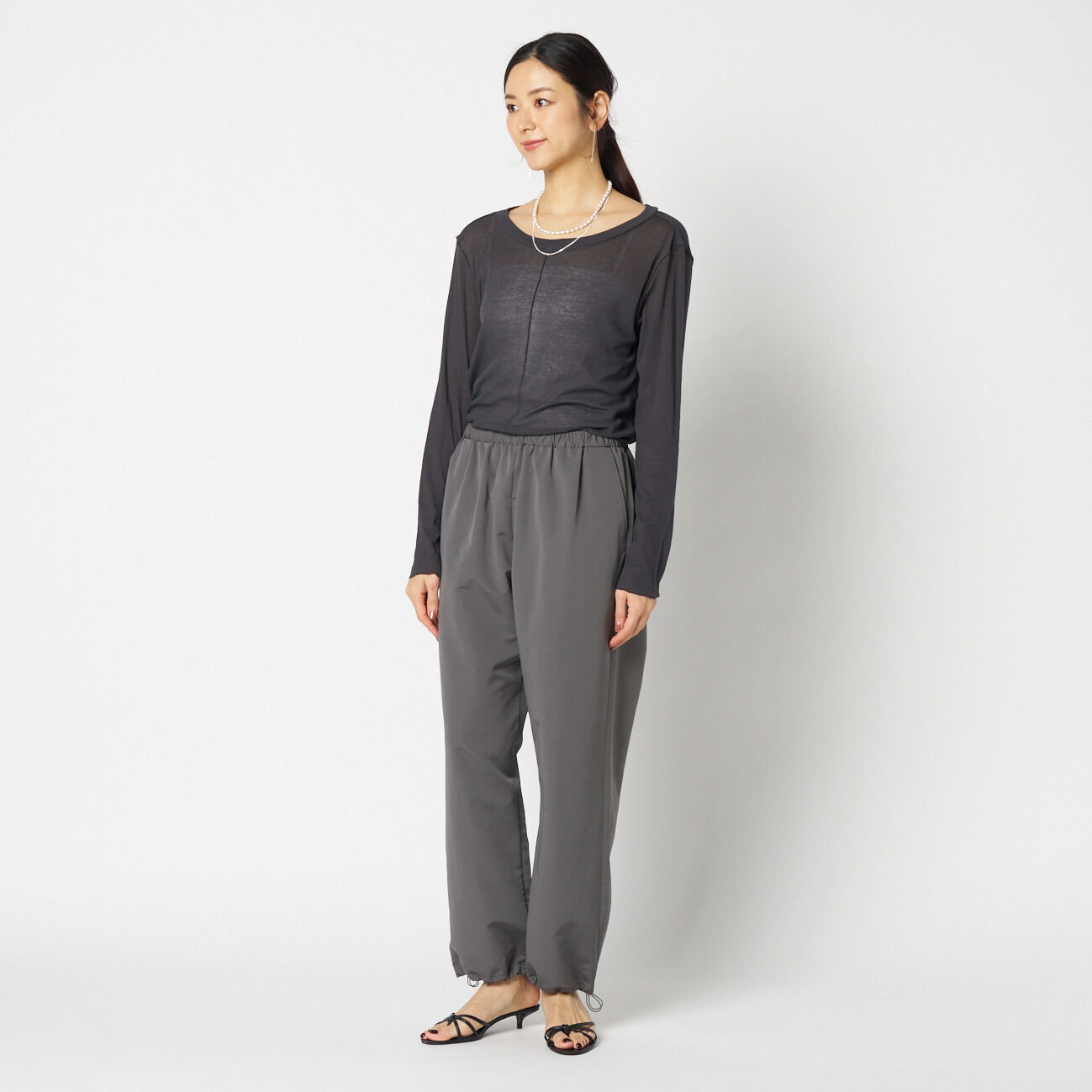 HELIOPOLE「HELIOPOLE 【smooth skin series】wide crew neck」|Tシャツ・カットソー|