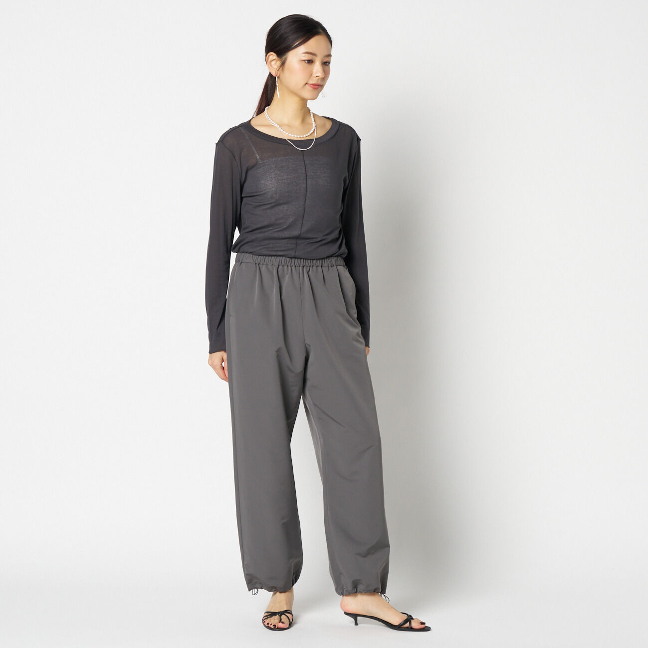 HELIOPOLE「HELIOPOLE 【smooth skin series】wide crew neck」|Tシャツ・カットソー|