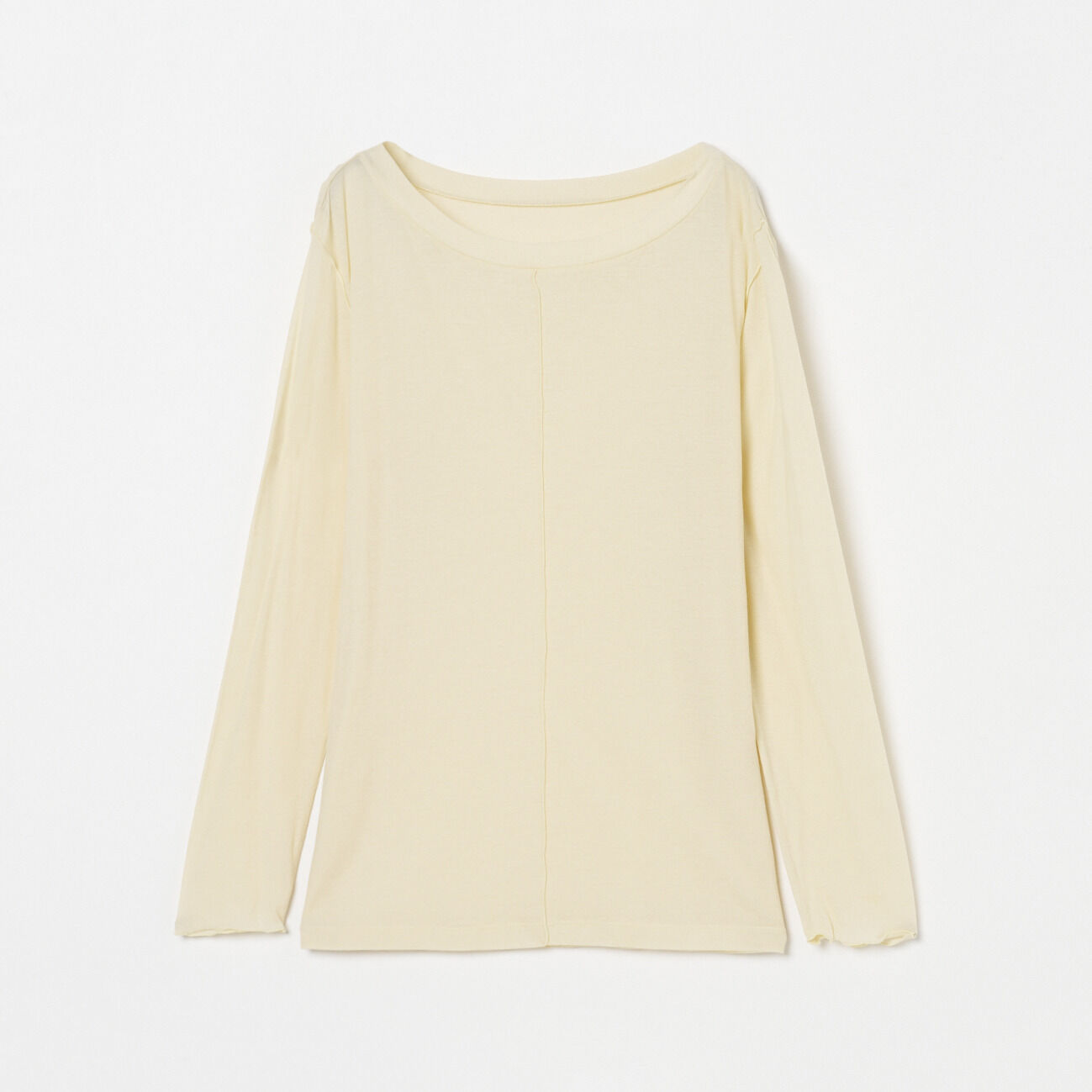 HELIOPOLE「HELIOPOLE 【smooth skin series】wide crew neck」|Tシャツ・カットソー|クリーム