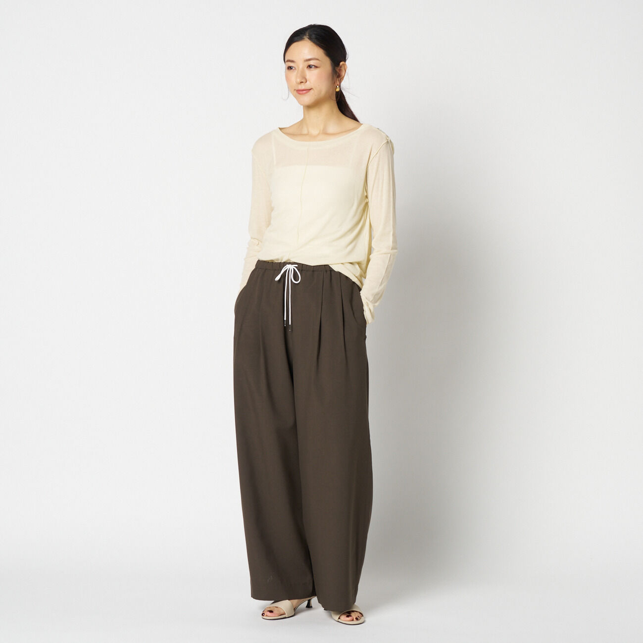 HELIOPOLE「HELIOPOLE 【smooth skin series】wide crew neck」|Tシャツ・カットソー|