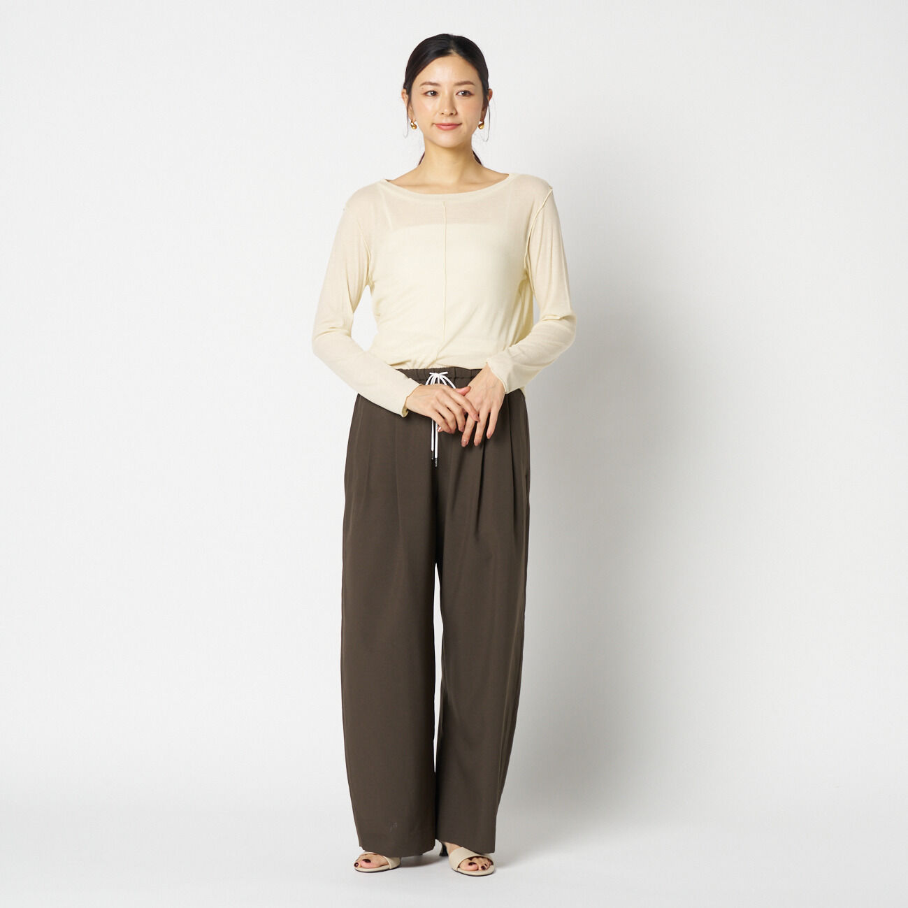 HELIOPOLE「HELIOPOLE 【smooth skin series】wide crew neck」|Tシャツ・カットソー|