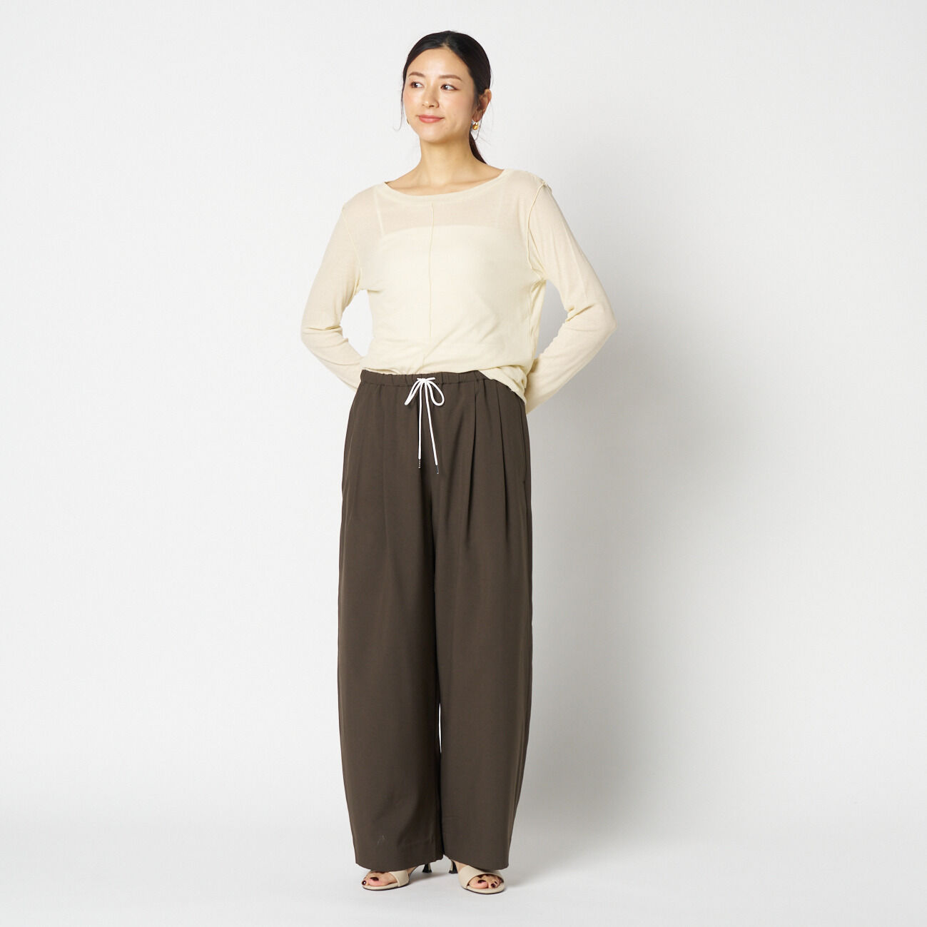 HELIOPOLE「HELIOPOLE 【smooth skin series】wide crew neck」|Tシャツ・カットソー|