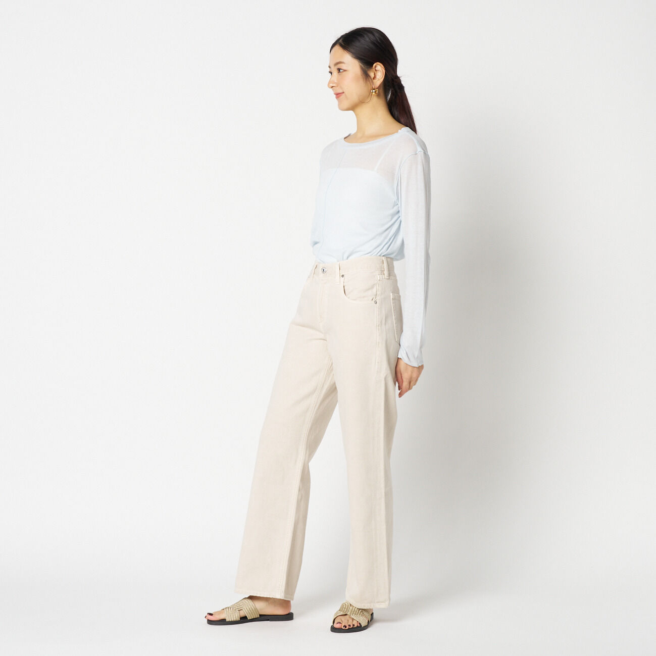 HELIOPOLE「HELIOPOLE 【smooth skin series】wide crew neck」|Tシャツ・カットソー|