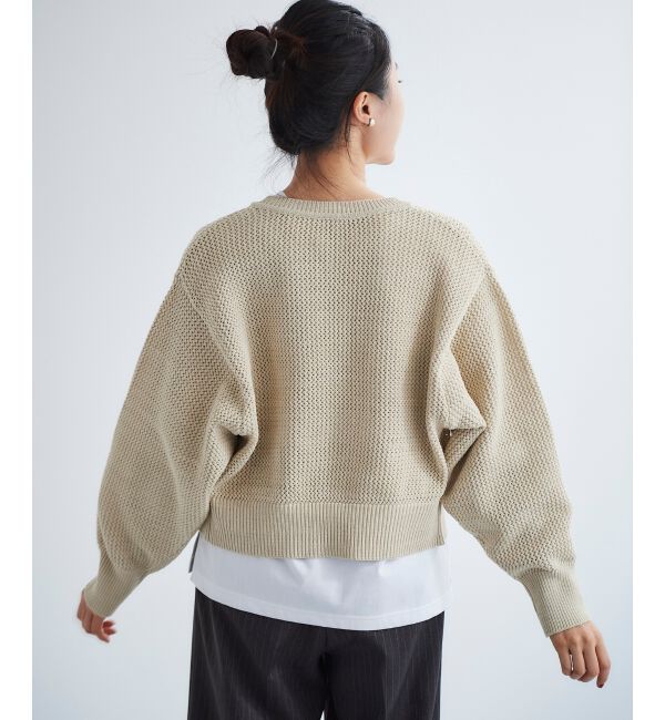 le.coeur blanc「《手洗い可能》柄アミニットカーディガン」|ニット・セーター|