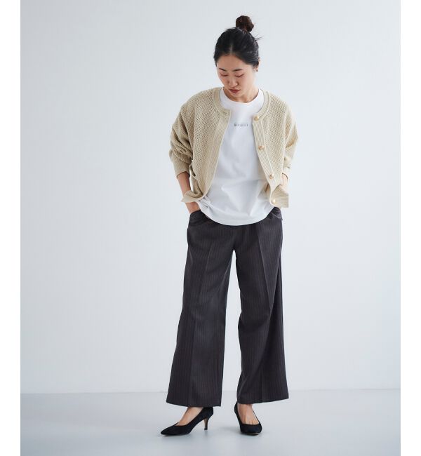 le.coeur blanc「《手洗い可能》柄アミニットカーディガン」|ニット・セーター|