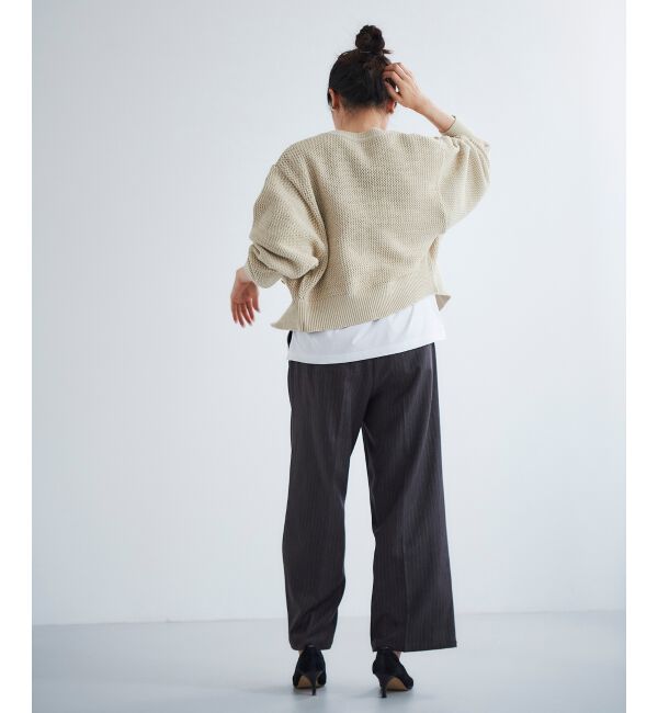 le.coeur blanc「《手洗い可能》柄アミニットカーディガン」|ニット・セーター|