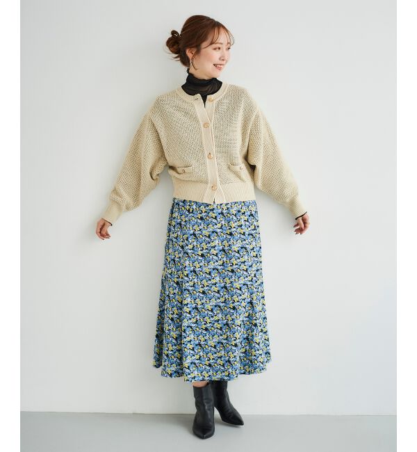 le.coeur blanc「《手洗い可能》柄アミニットカーディガン」|ニット・セーター|