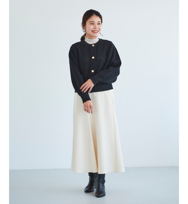 le.coeur blanc「《手洗い可能》柄アミニットカーディガン」|ニット・セーター|