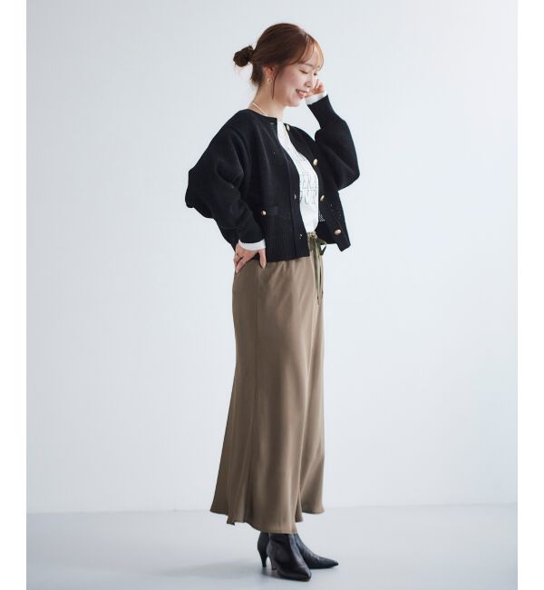 le.coeur blanc「《手洗い可能》柄アミニットカーディガン」|ニット・セーター|