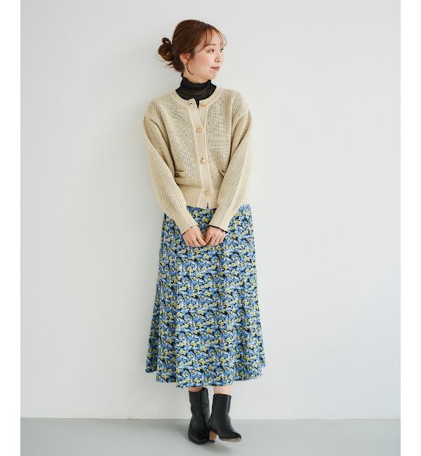 le.coeur blanc「《手洗い可能》柄アミニットカーディガン」|ニット・セーター|