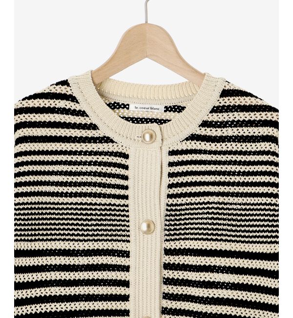 le.coeur blanc「《手洗い可能》柄アミニットカーディガン」|ニット・セーター|