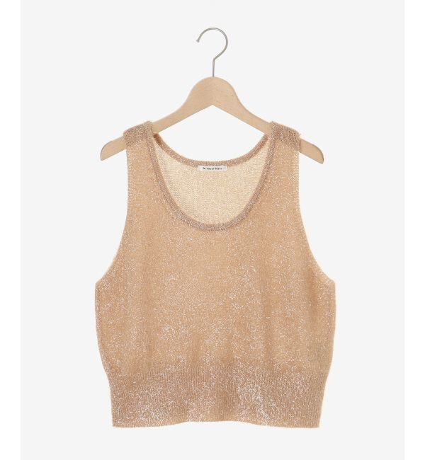 le.coeur blanc「《手洗い可能》シャイニーシャギーニットベスト」|ベスト・ジレ|