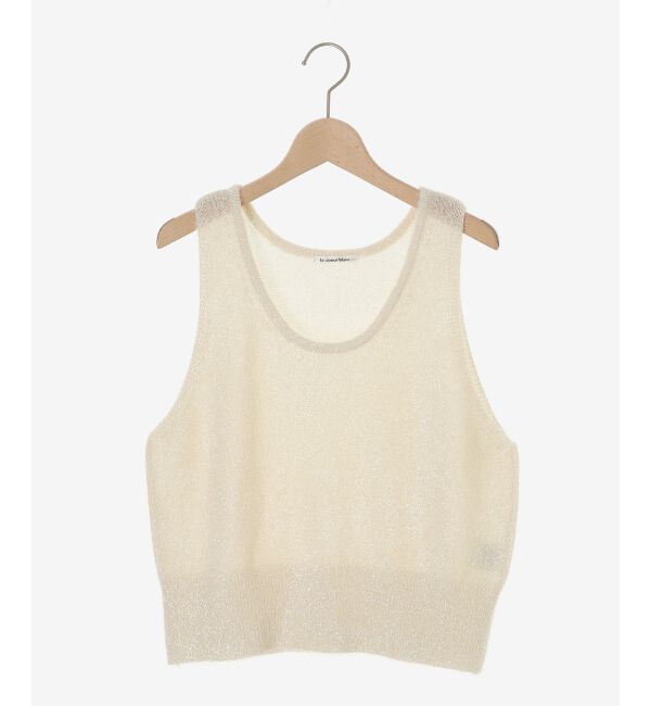 le.coeur blanc「《手洗い可能》シャイニーシャギーニットベスト」|ベスト・ジレ|