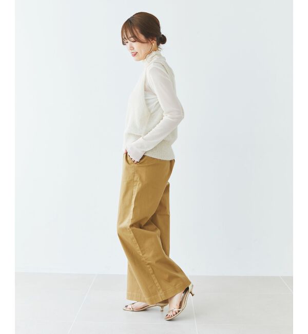 le.coeur blanc「《手洗い可能》シャイニーシャギーニットベスト」|ベスト・ジレ|