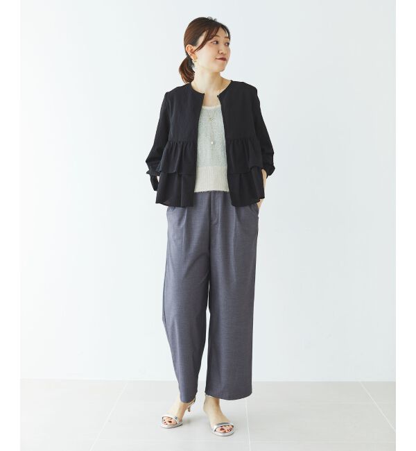 le.coeur blanc「《手洗い可能》シャイニーシャギーニットベスト」|ベスト・ジレ|