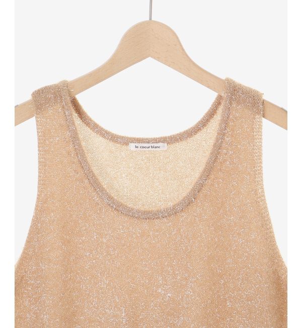 le.coeur blanc「《手洗い可能》シャイニーシャギーニットベスト」|ベスト・ジレ|
