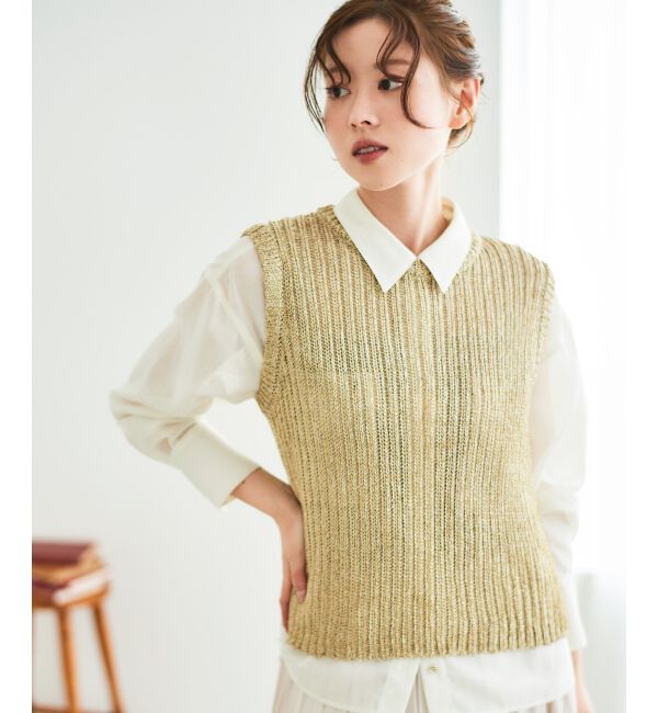 le.coeur blanc「アビガイルラメベスト」|ベスト・ジレ|