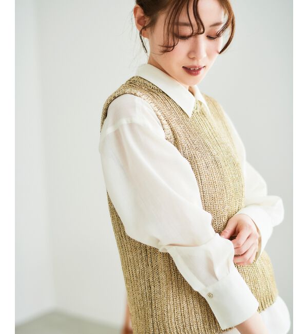 le.coeur blanc「アビガイルラメベスト」|ベスト・ジレ|