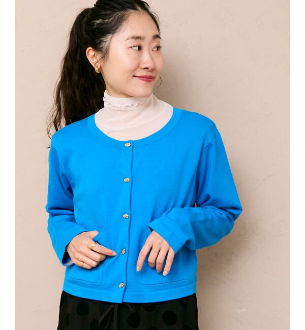  「《WEB限定アイテム》メタルボタンコンパクトカーディガン」|カーディガン|