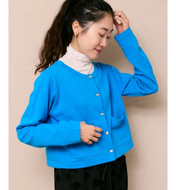  「《WEB限定アイテム》メタルボタンコンパクトカーディガン」|カーディガン|